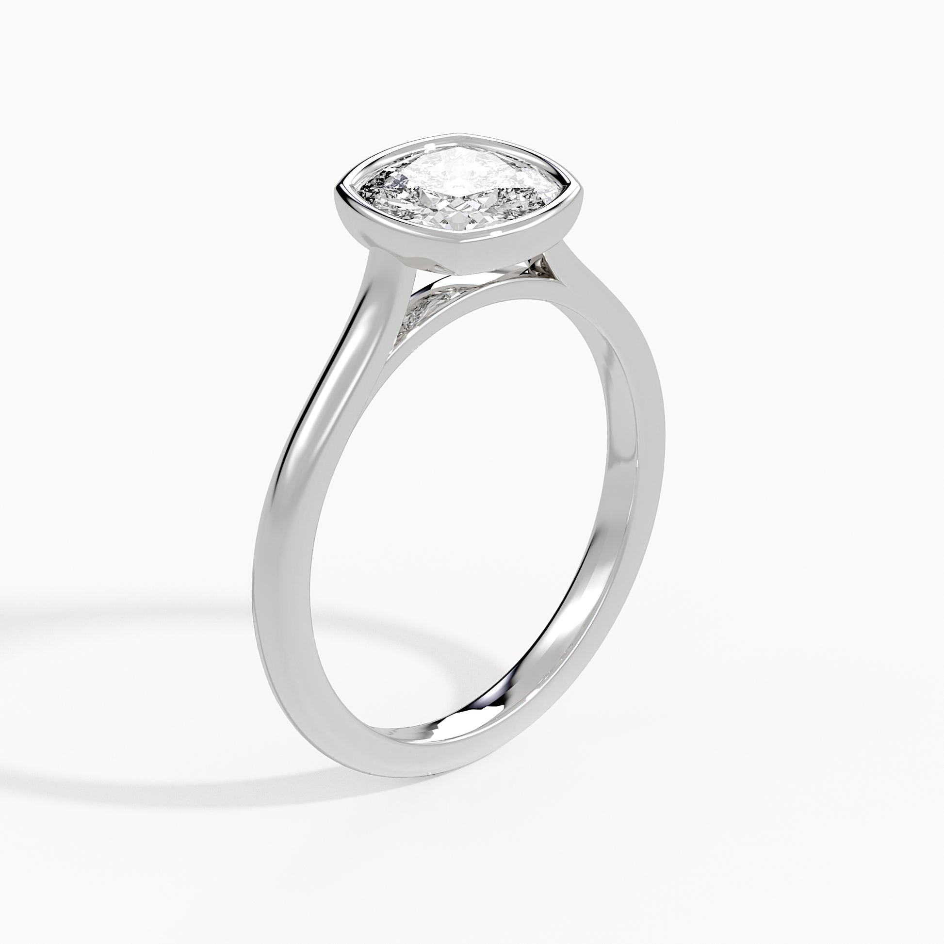 Serena - White Gold - serena-WG-cushion-angle