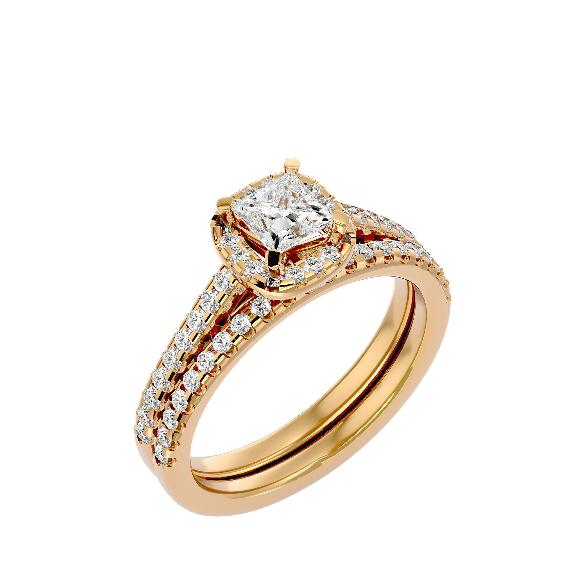 Sophia - Yellow Gold - sophia-YG-princess-front