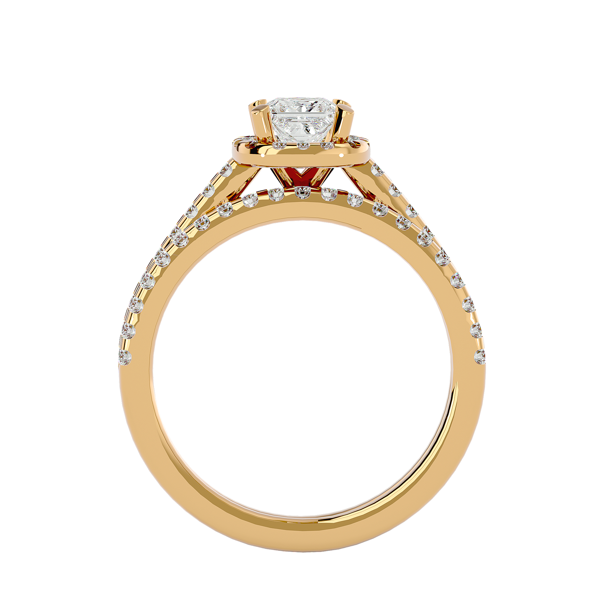 Sophia - Yellow Gold - princess-front-2