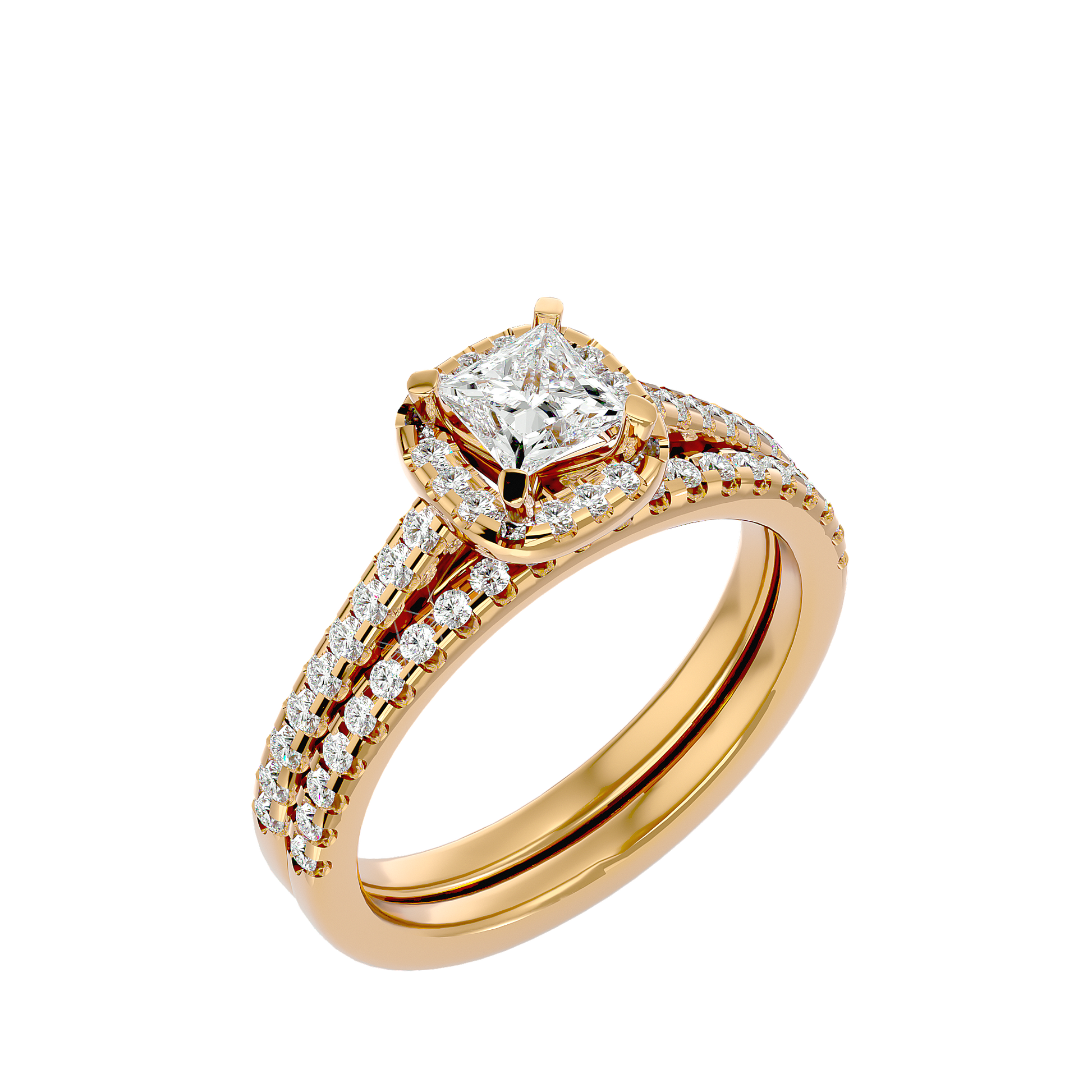 Sophia - Yellow Gold - princess-front