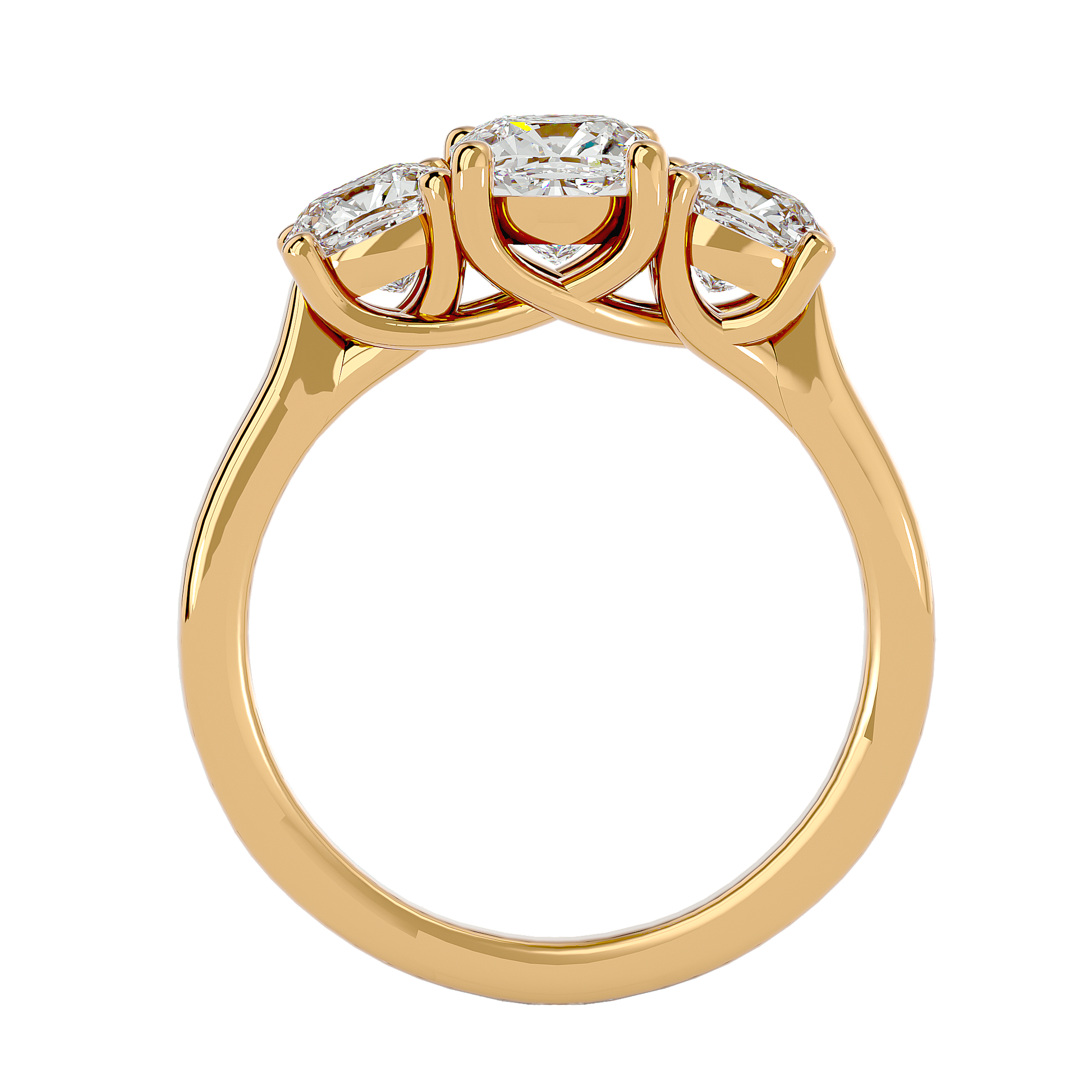 Tara - Yellow Gold - tara-YG-cushion-front