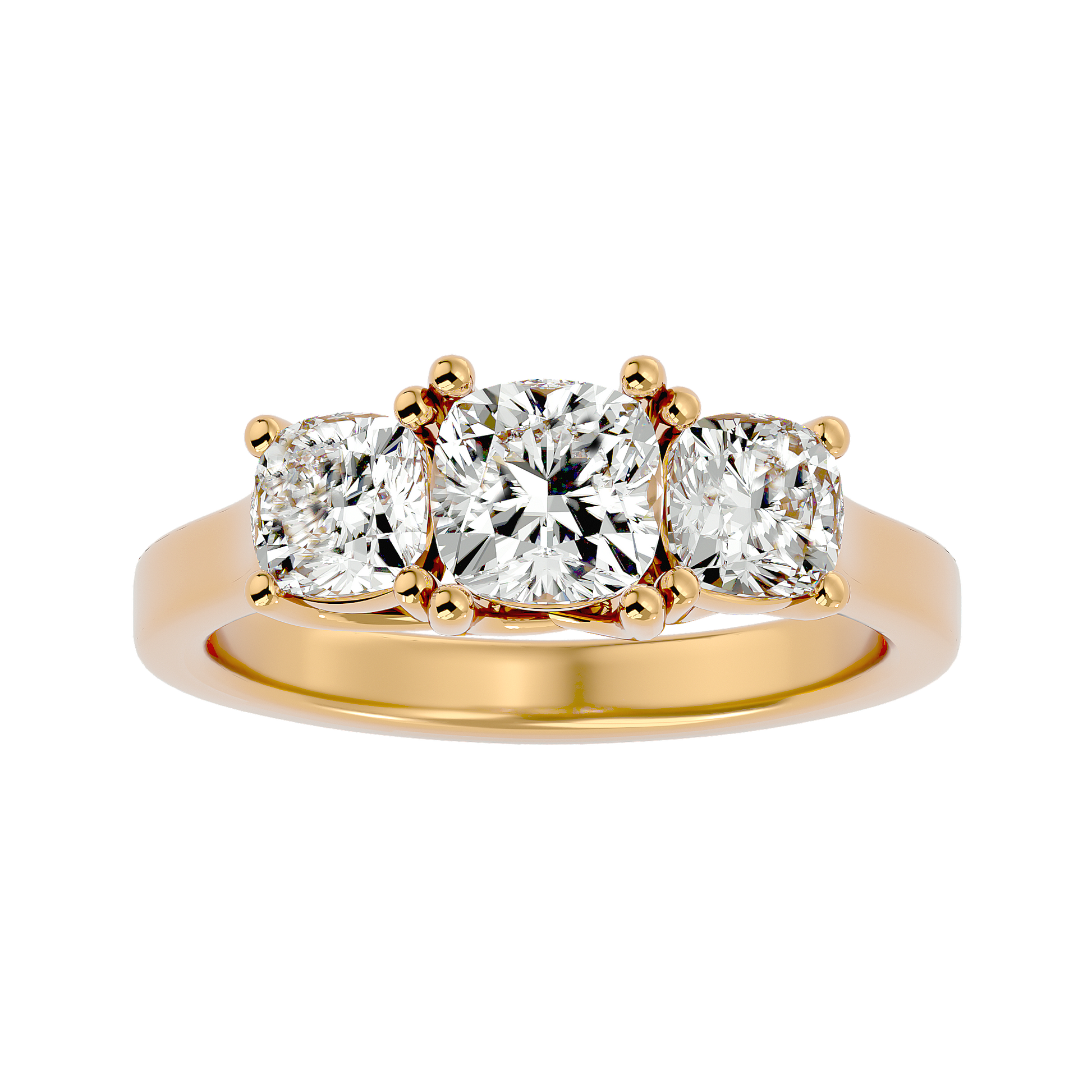 Tara - Yellow Gold - tara-YG-cushion-hero