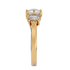 Tara - Yellow Gold - tara-YG-cushion-side