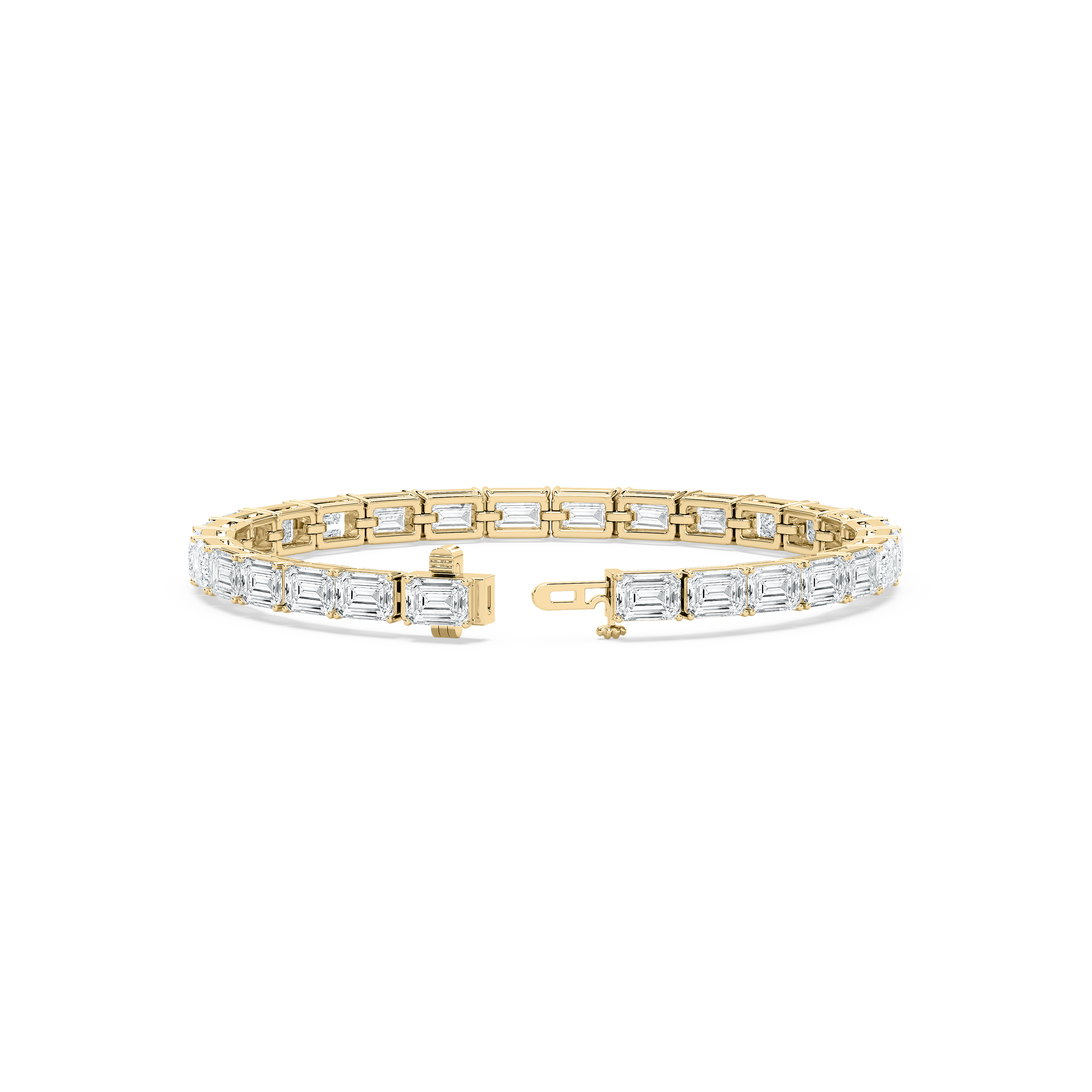 Delphine - Yellow Gold - tennis_4-YG-emerald-back