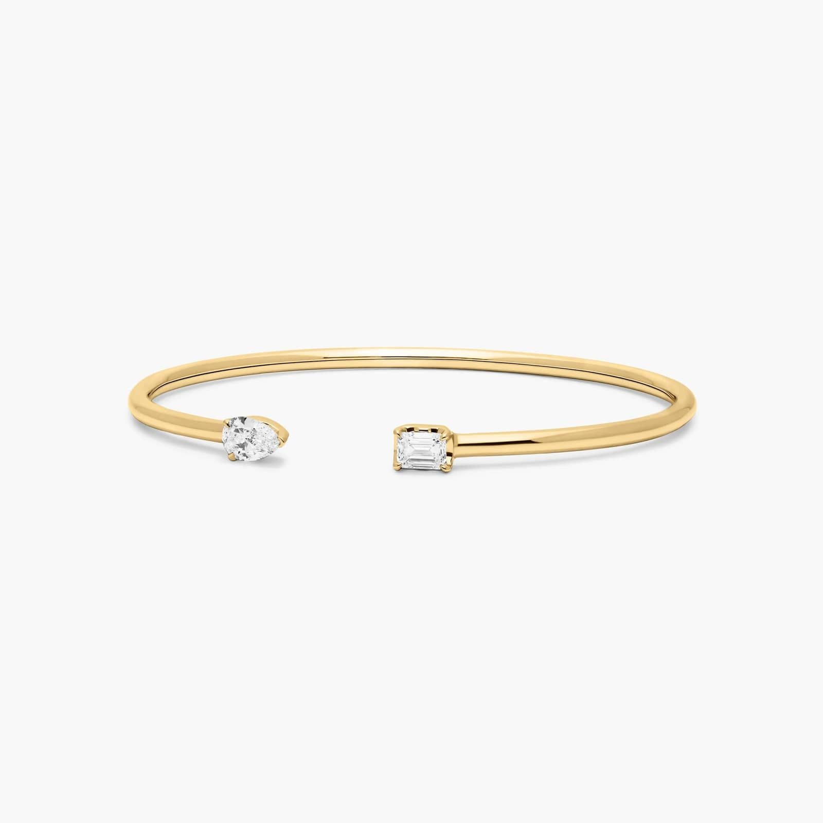 Esme - Yellow Gold - tennis_7-YG-pear_emerald-angle