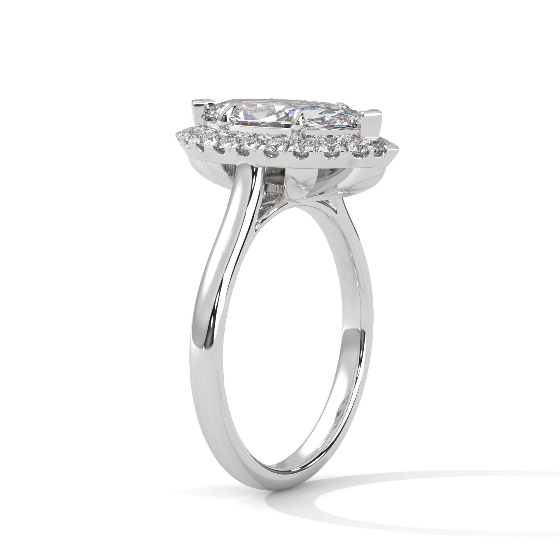 Thea - White Gold - marquise-angle