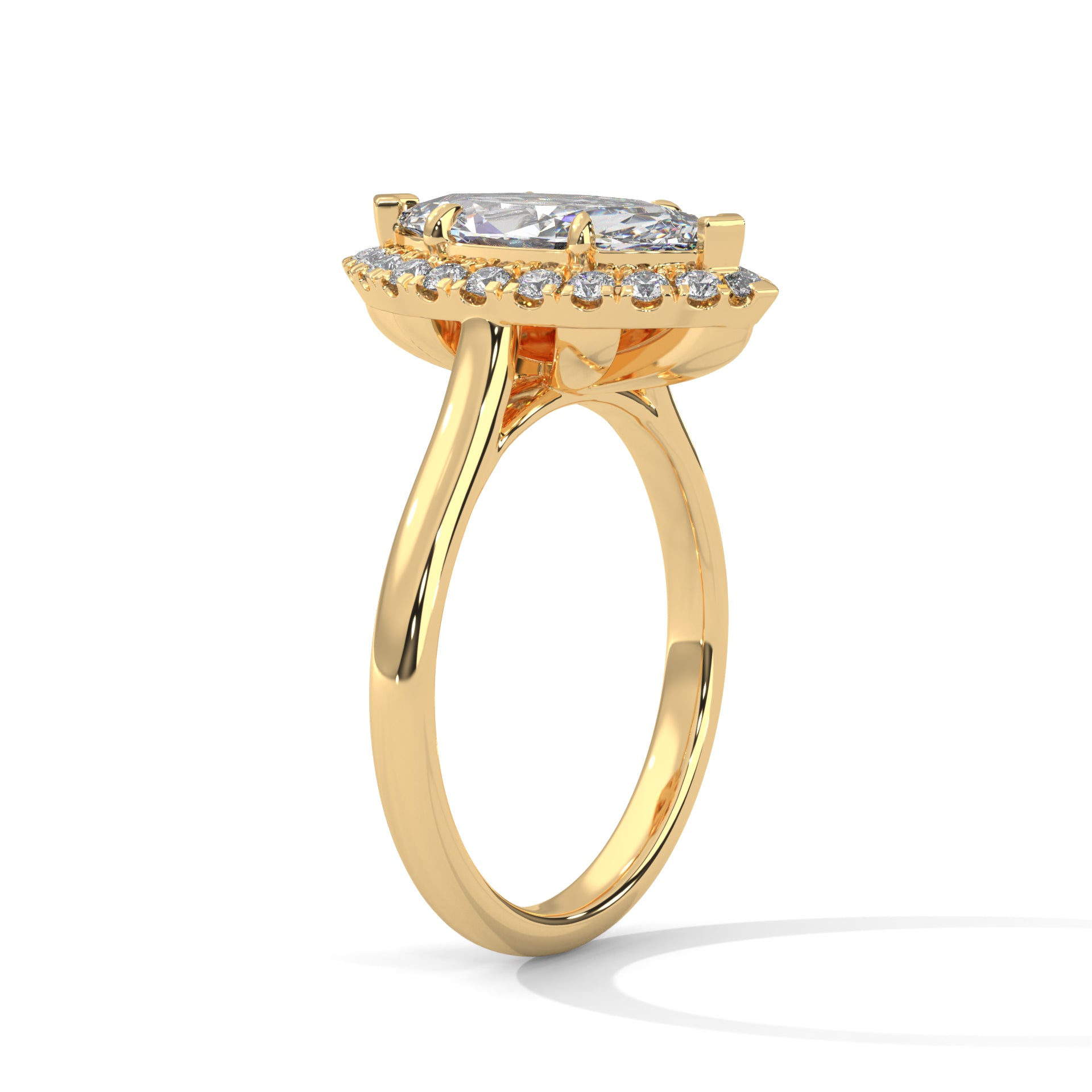 Thea - Yellow Gold - marquise-angle