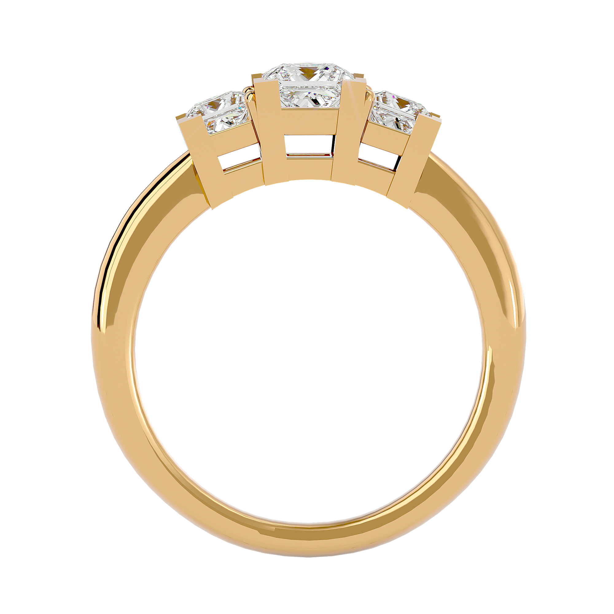 Uma - Yellow Gold - uma-YG-princess-front