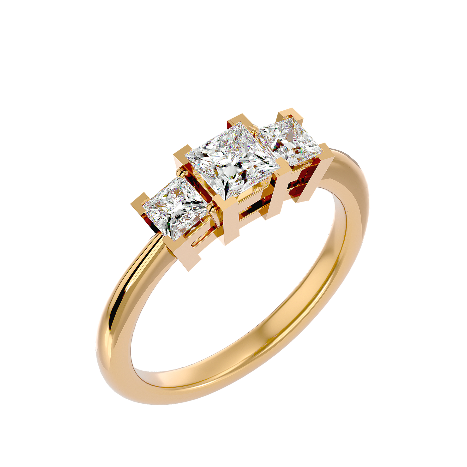 Uma - Yellow Gold - princess-front-3