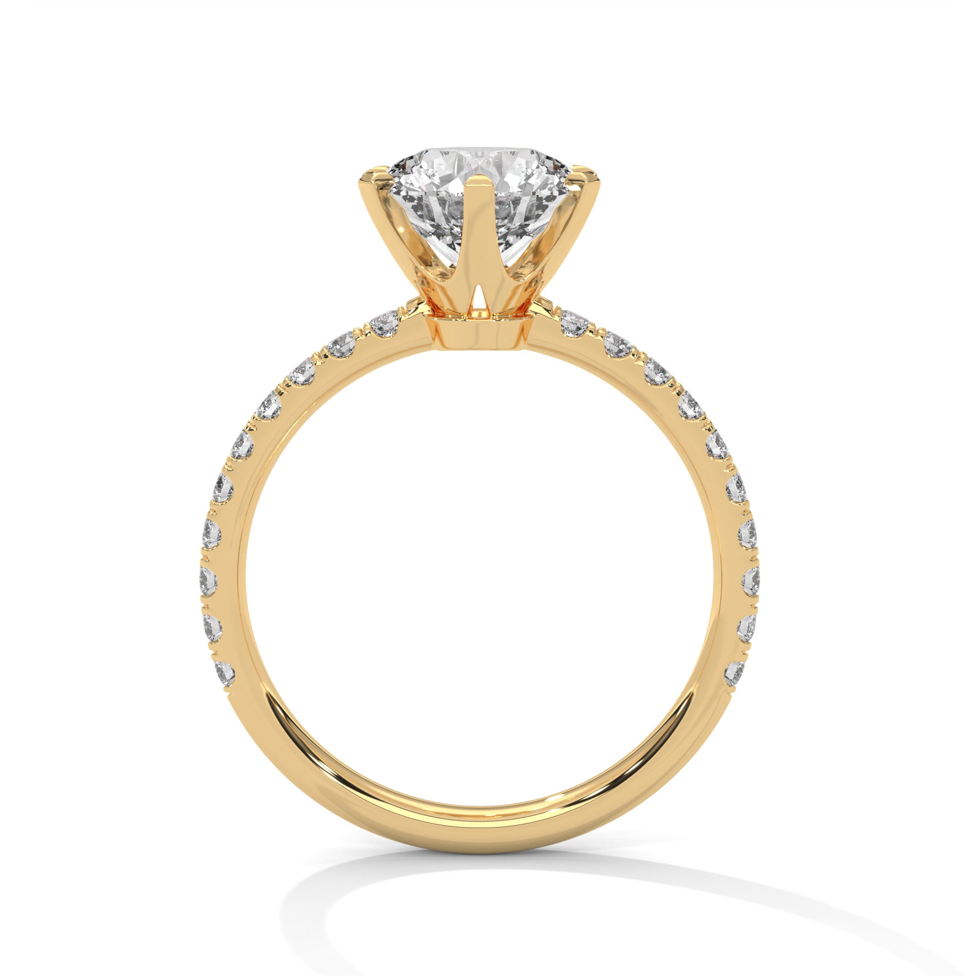 Ursula - Yellow Gold - round-front
