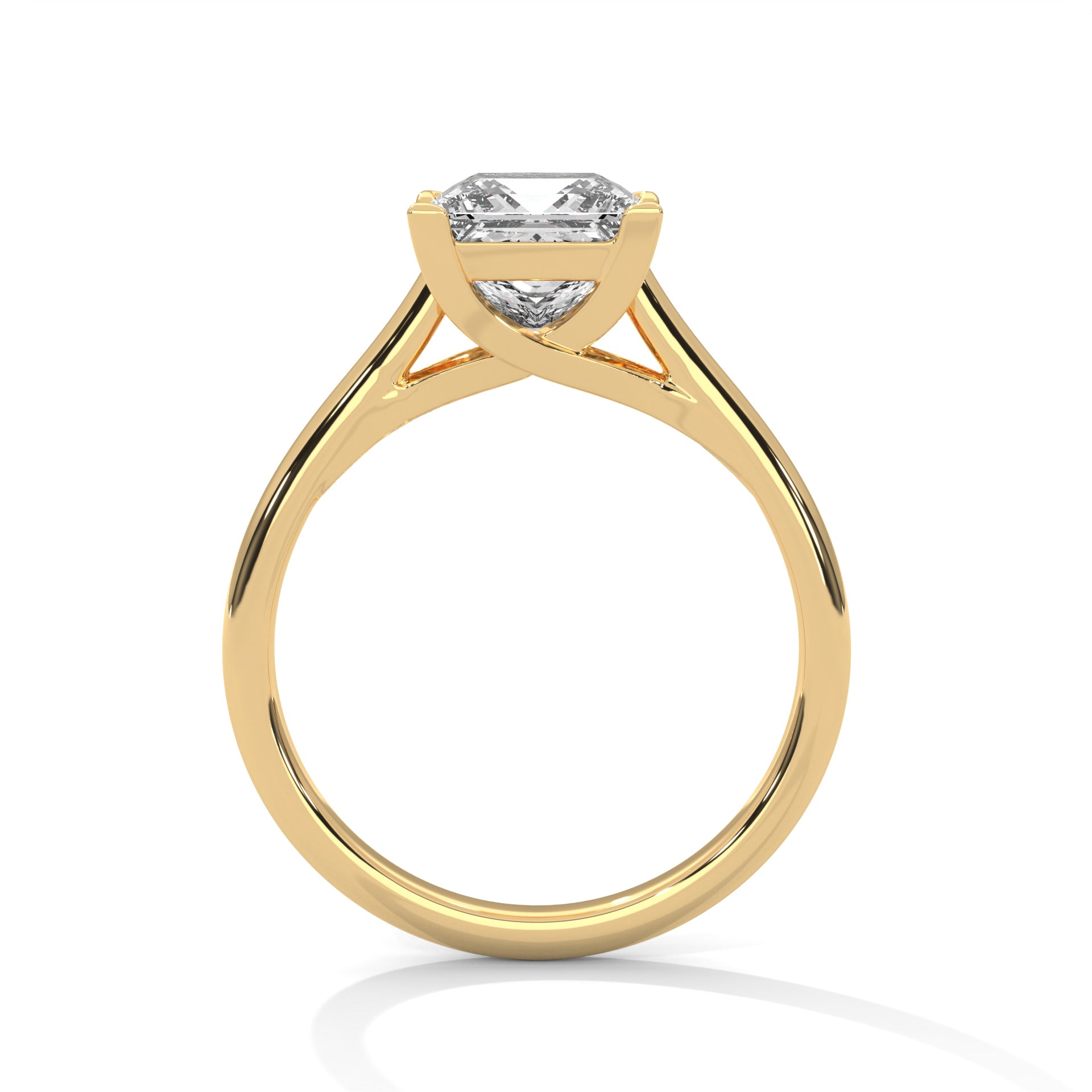 Vera - Yellow Gold - vera-YG-princess-front