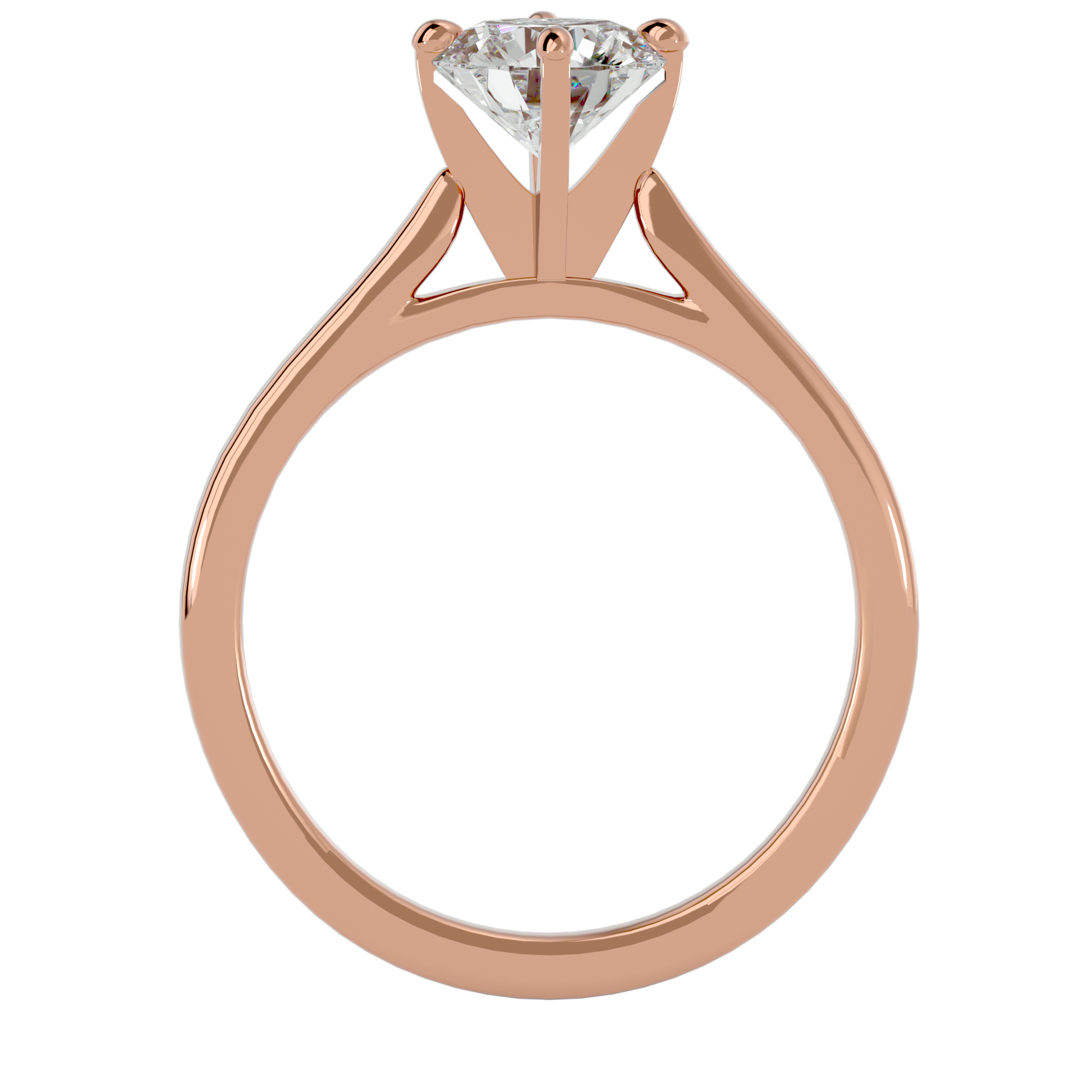 Violet - Rose Gold - round-front