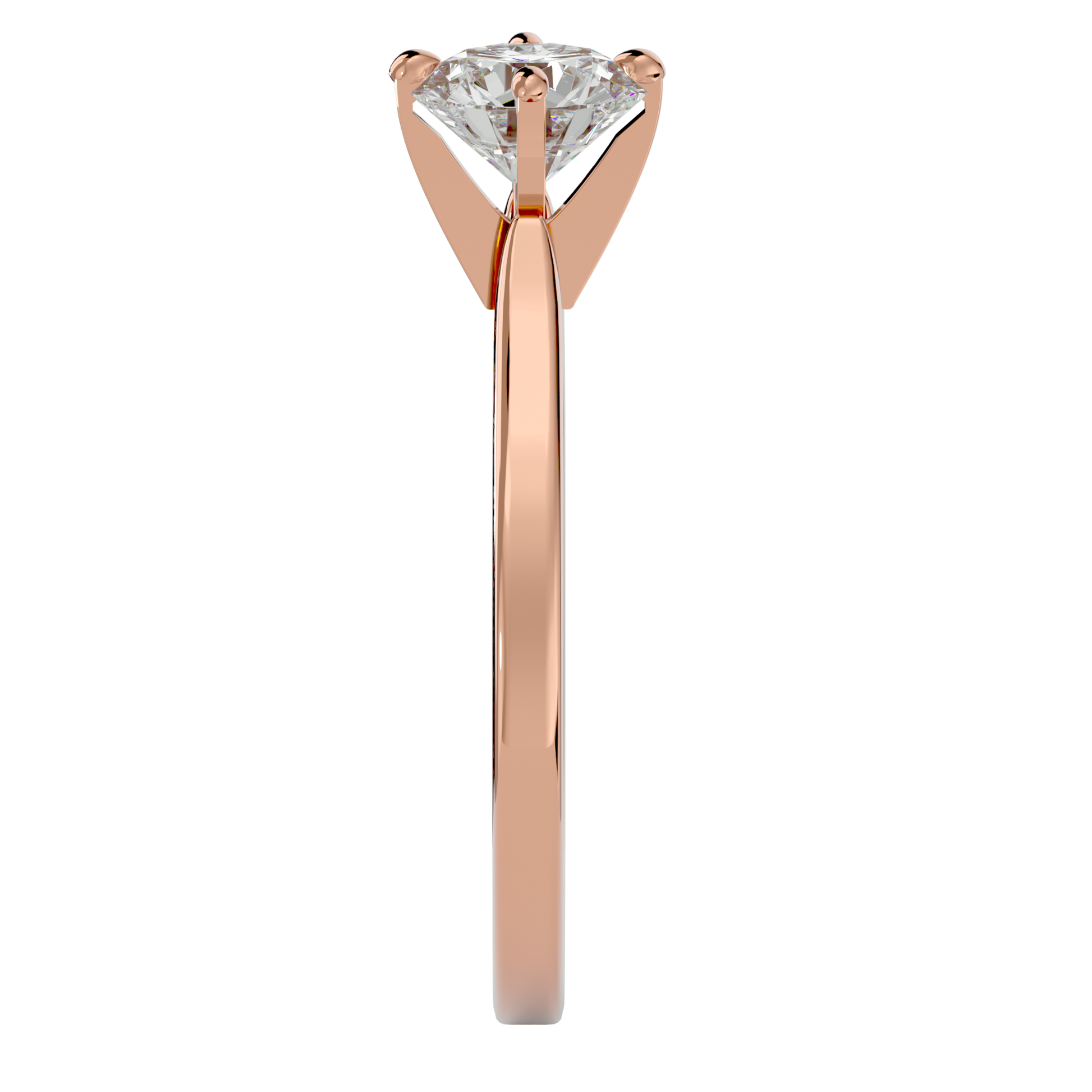 Violet - Rose Gold - round-side