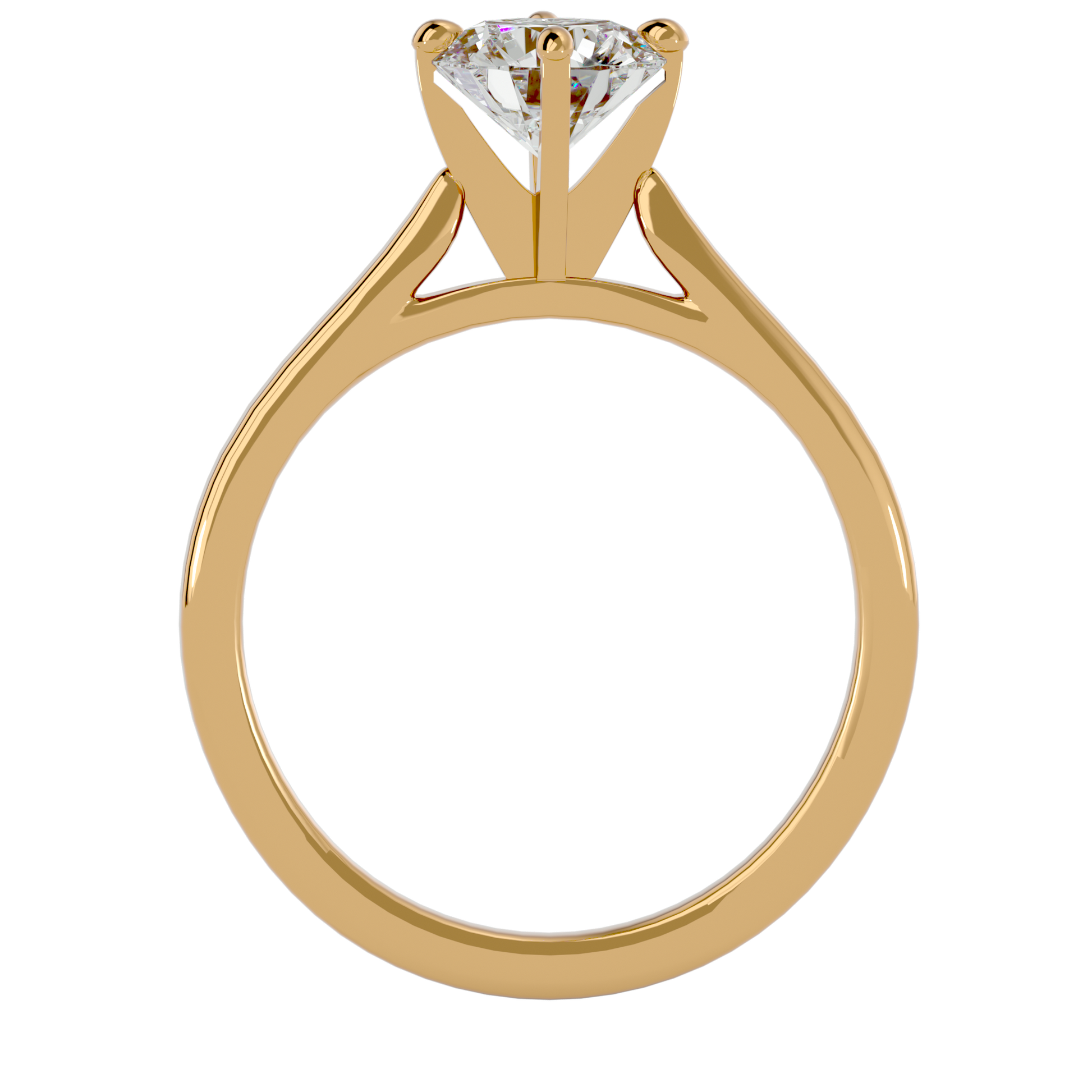 Violet - Yellow Gold - round-front