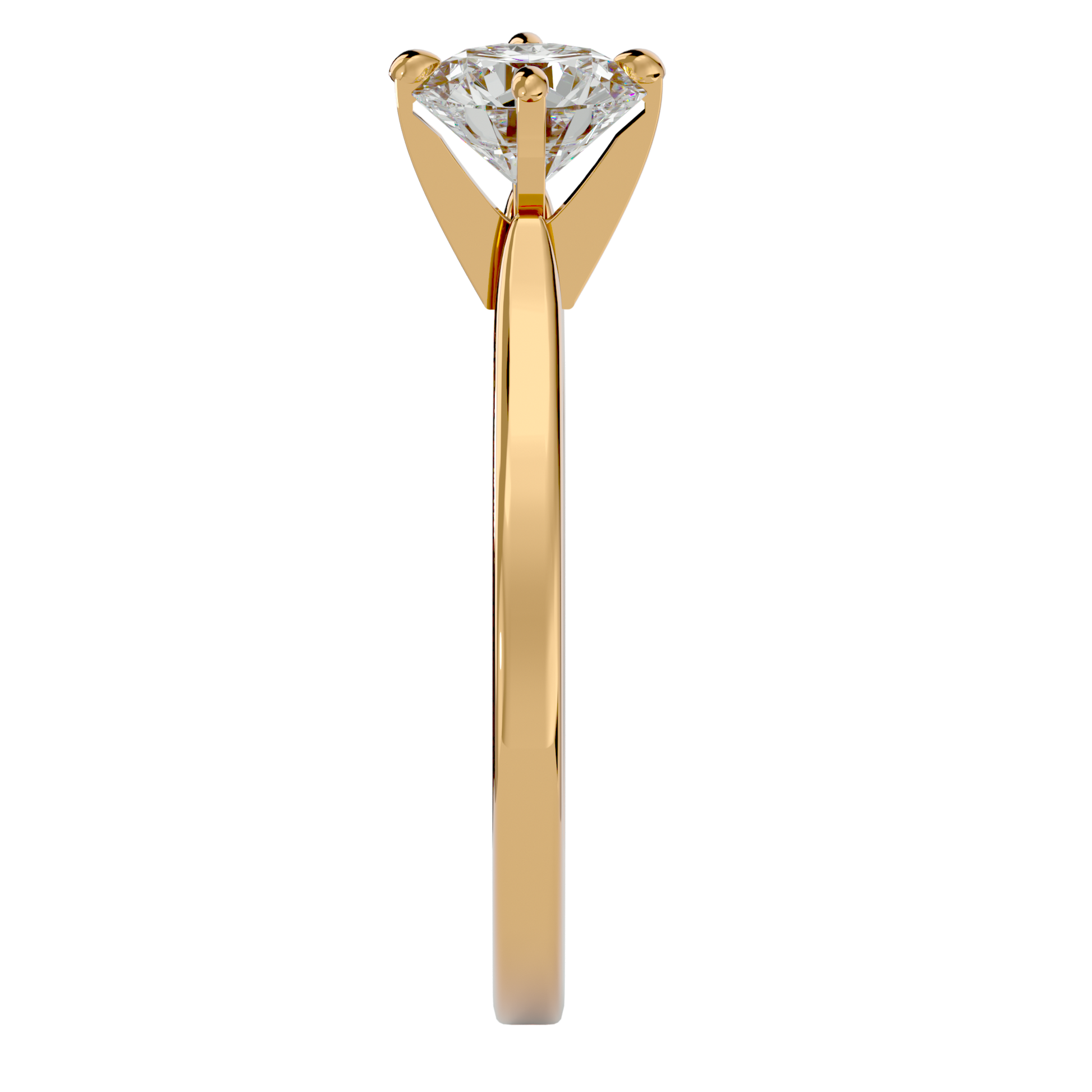 Violet - Yellow Gold - round-side