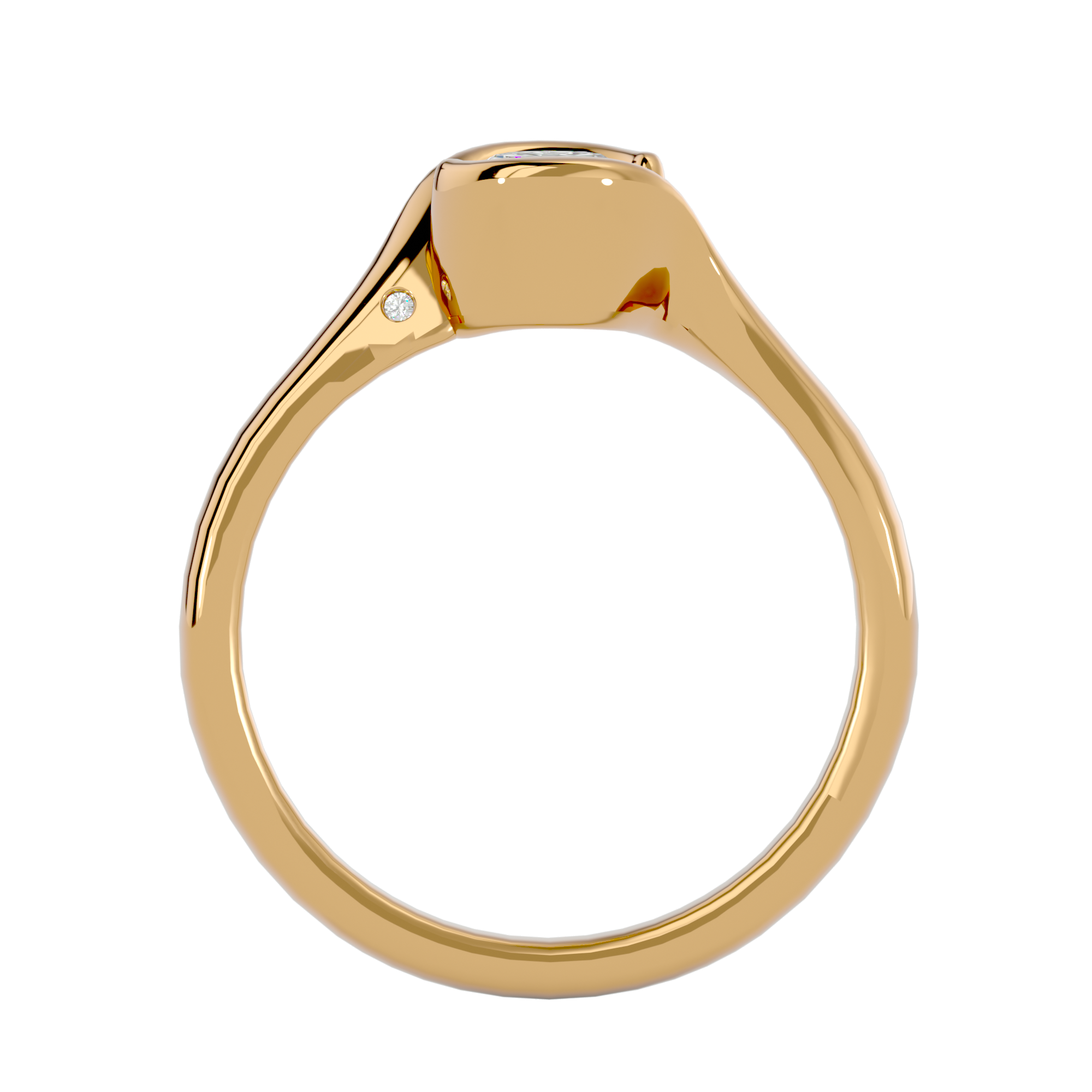 Willow - Yellow Gold - willow-YG-round-front