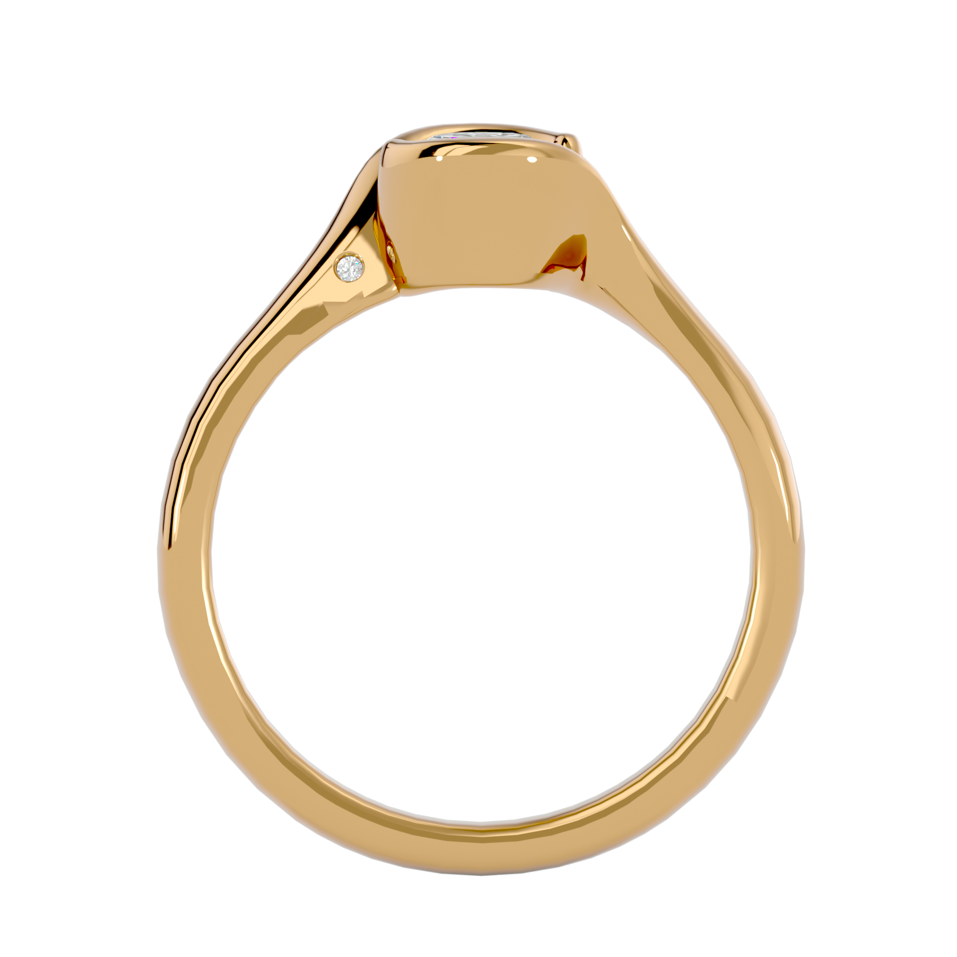 Willow - Yellow Gold - round-front