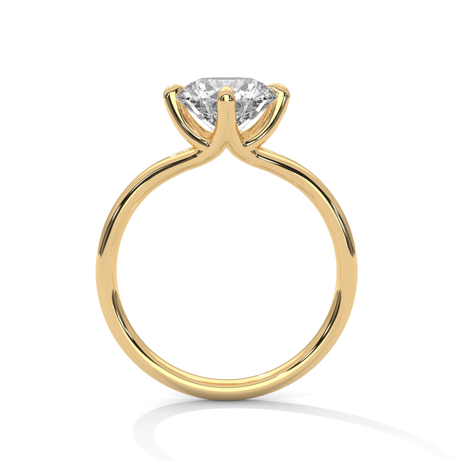 Wren - Yellow Gold - wren-YG-round-front