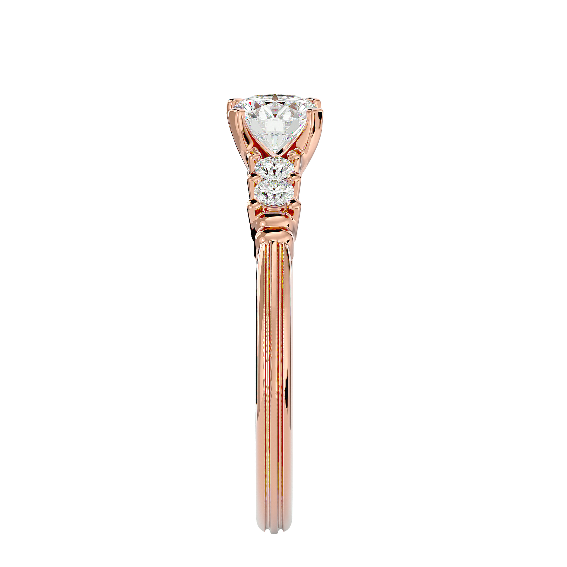 Yasmin - Rose Gold - yasmin-RG-round-side