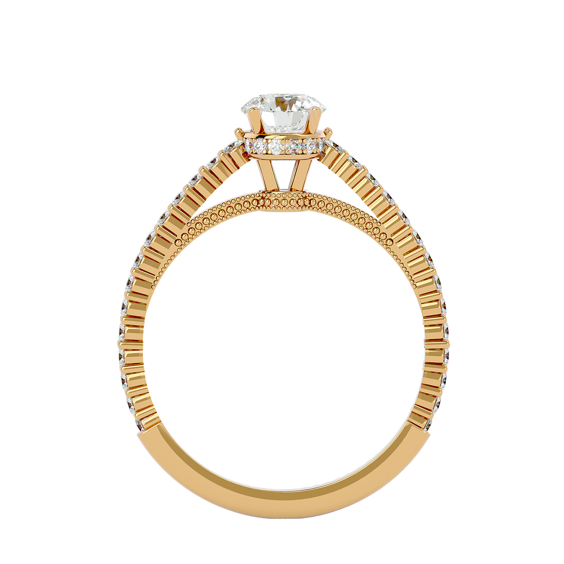 Zara - Yellow Gold - zara-YG-round-front