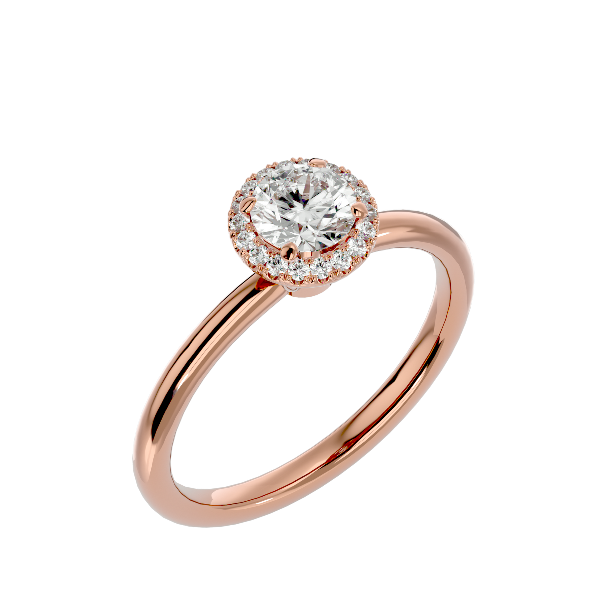 Zoe - Rose Gold - zoe-RG-round-front